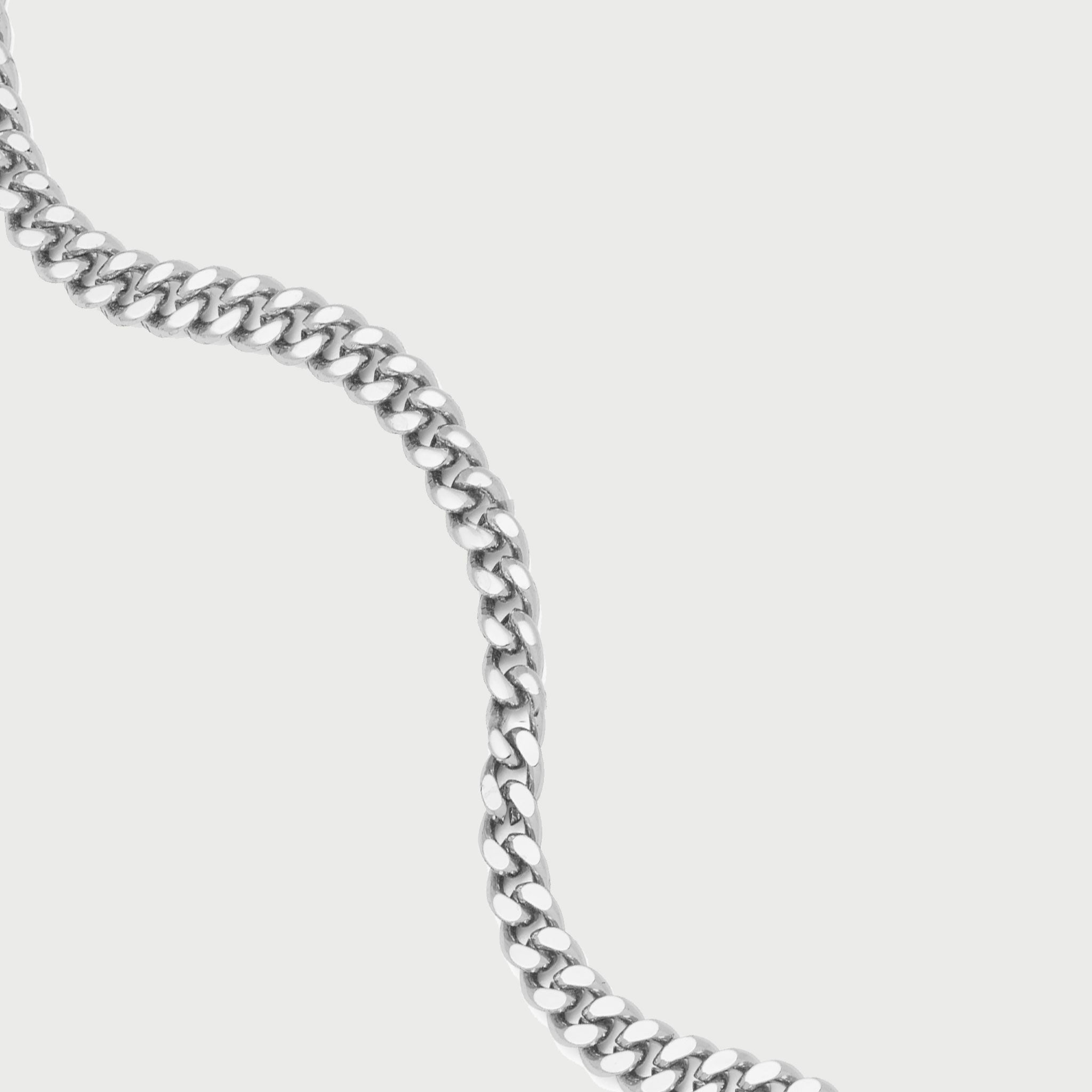 Curb Chain Necklace in Silver