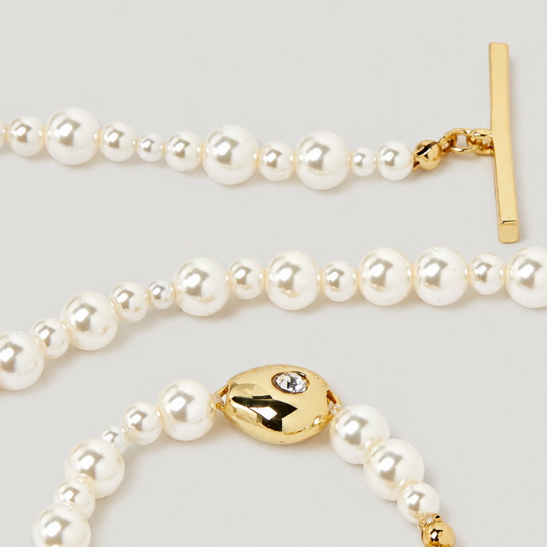 VERLO PEARL BEADED NECKLACE IN GOLD & PEARLS