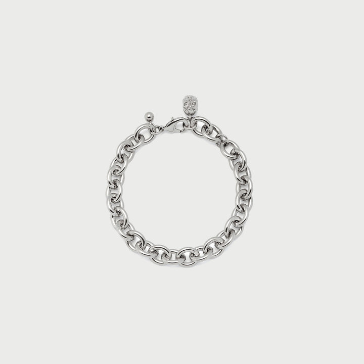 Scream Curb Bracelet in Silver