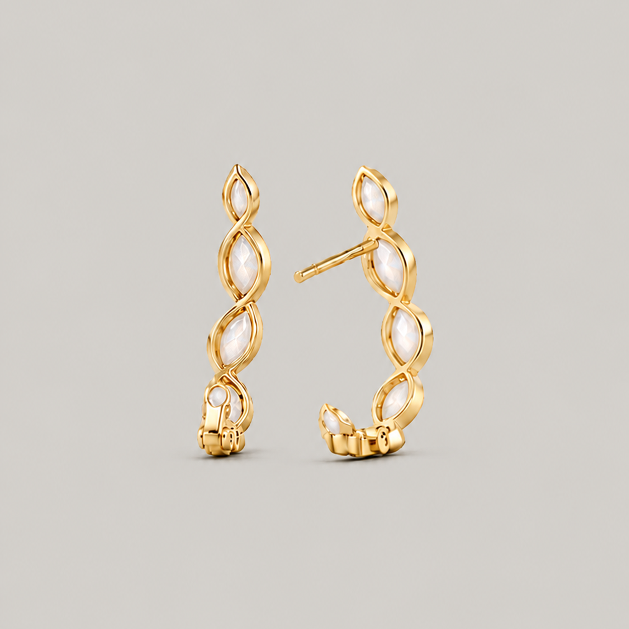 Marco Mini Drop Earrings In Gold & Crystals