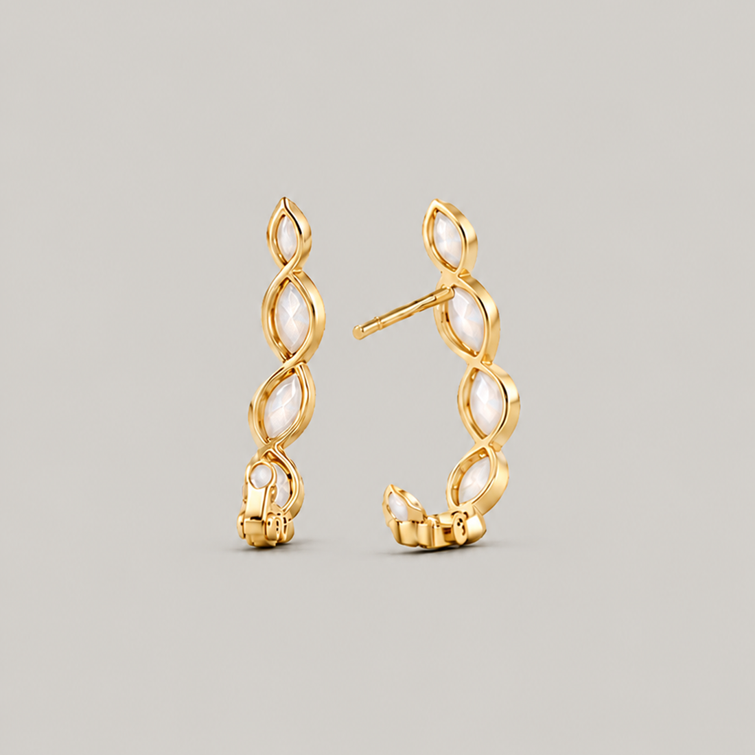 Marco Mini Drop Earrings In Gold & Crystals