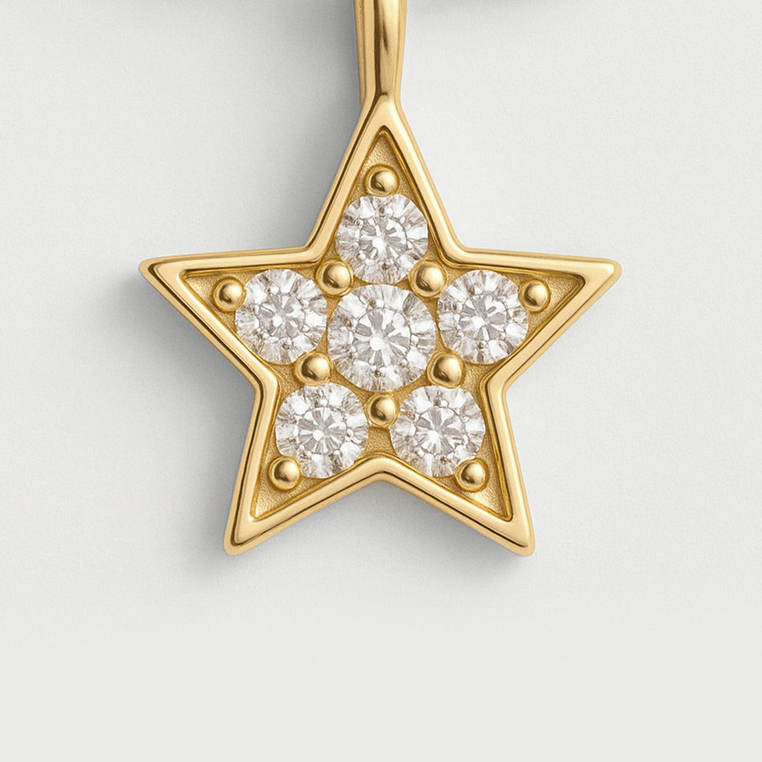 14ct Yellow Gold Star Diamond Necklace