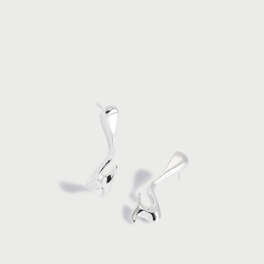 POTOSKA x YOJ Avro Drop Stud Earrings in Silver