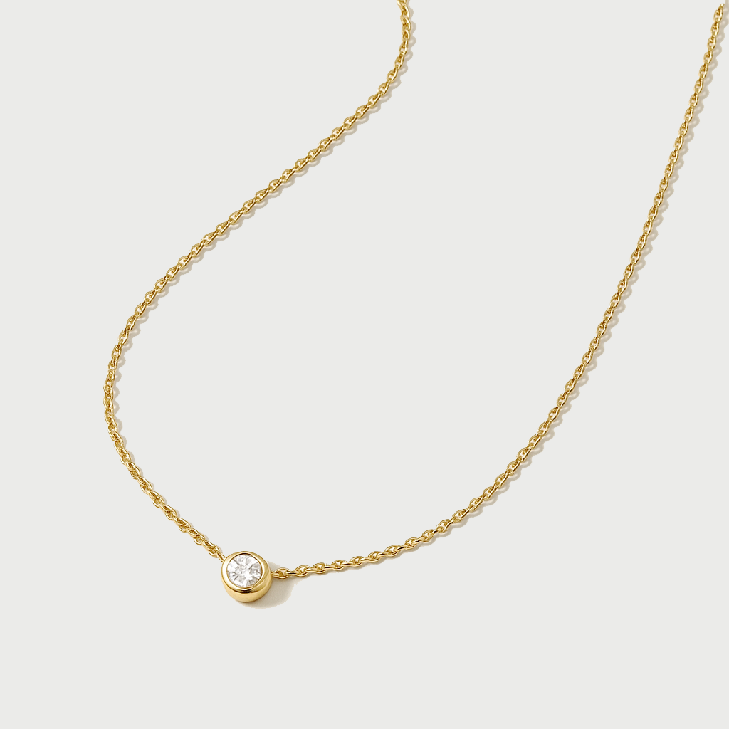 14ct Yellow Gold Diamond Necklace