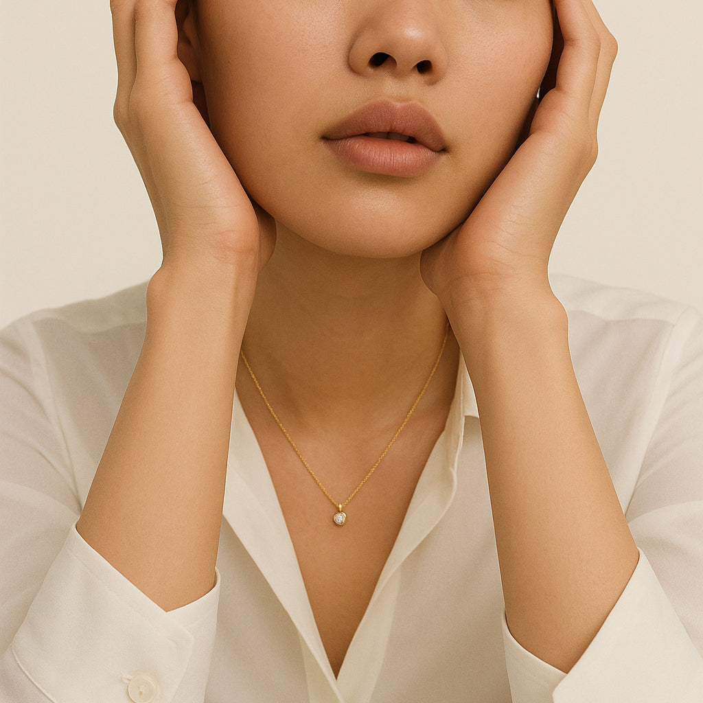 14ct Yellow Gold Diamond Necklace