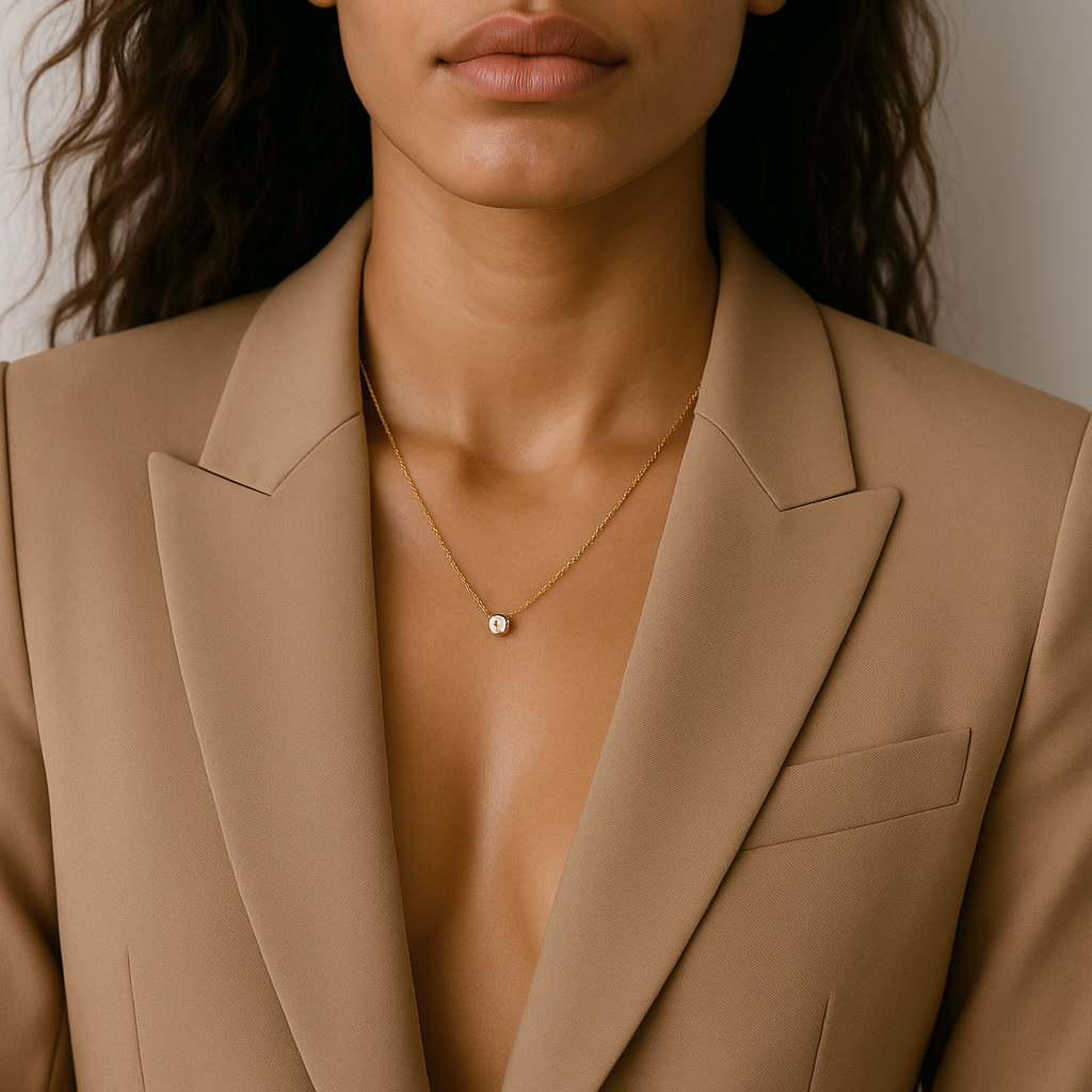 14ct Yellow Gold Diamond Necklace