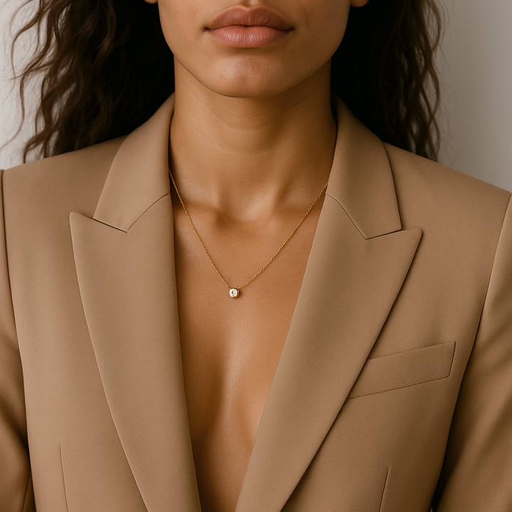 14ct Yellow Gold Diamond Necklace