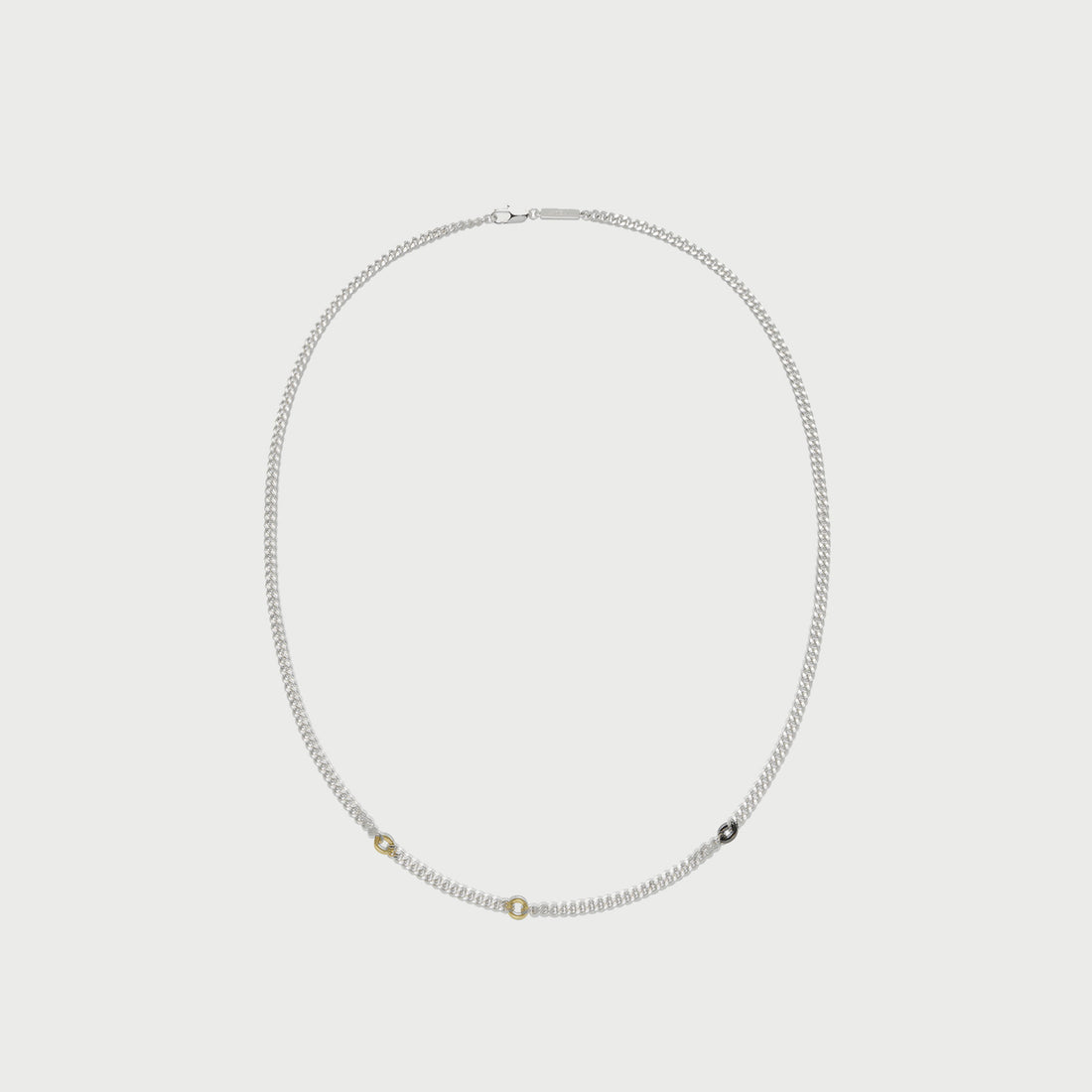 Link Tonal Necklace in Silver and Gold