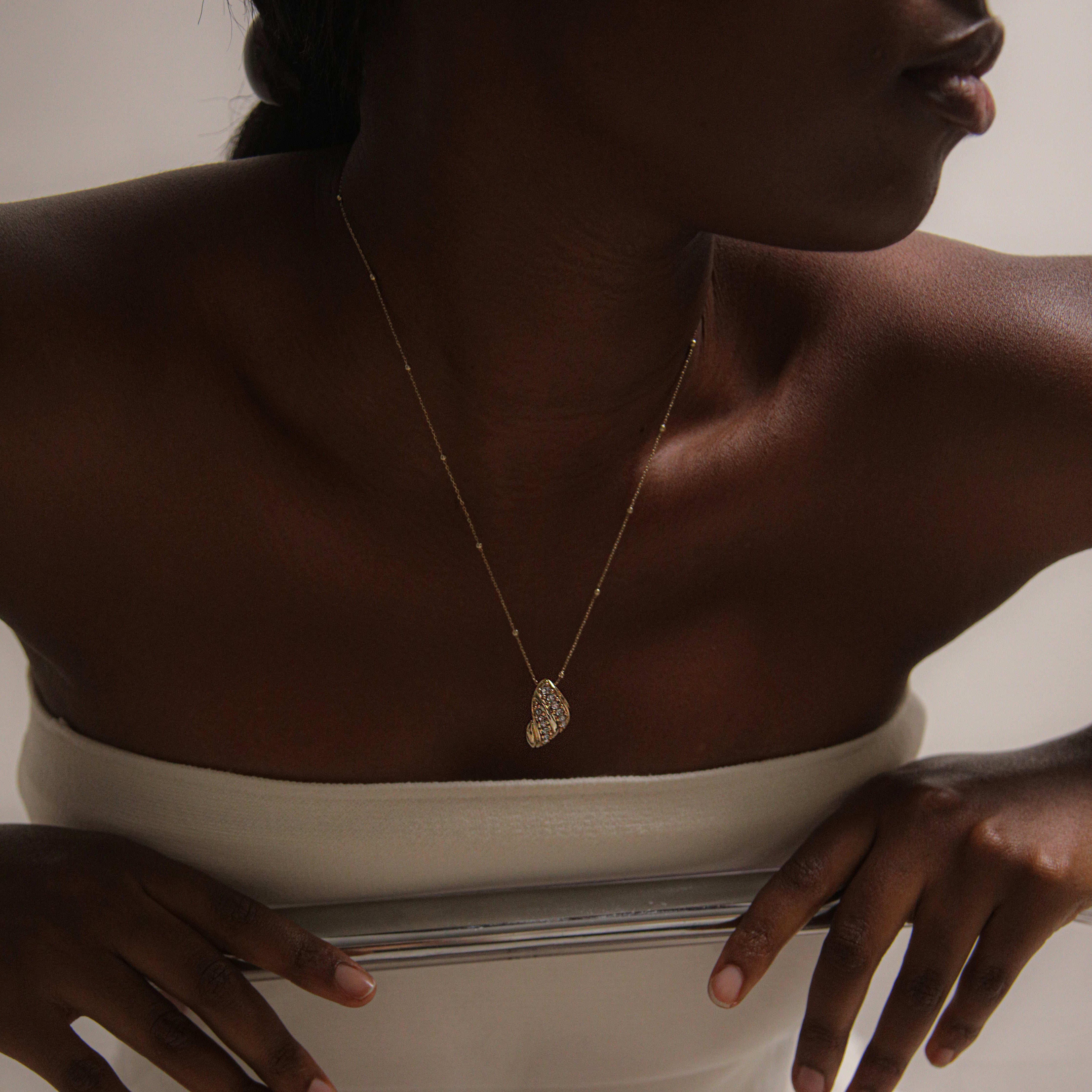 Twerto Mini Necklace In Gold & Crystals