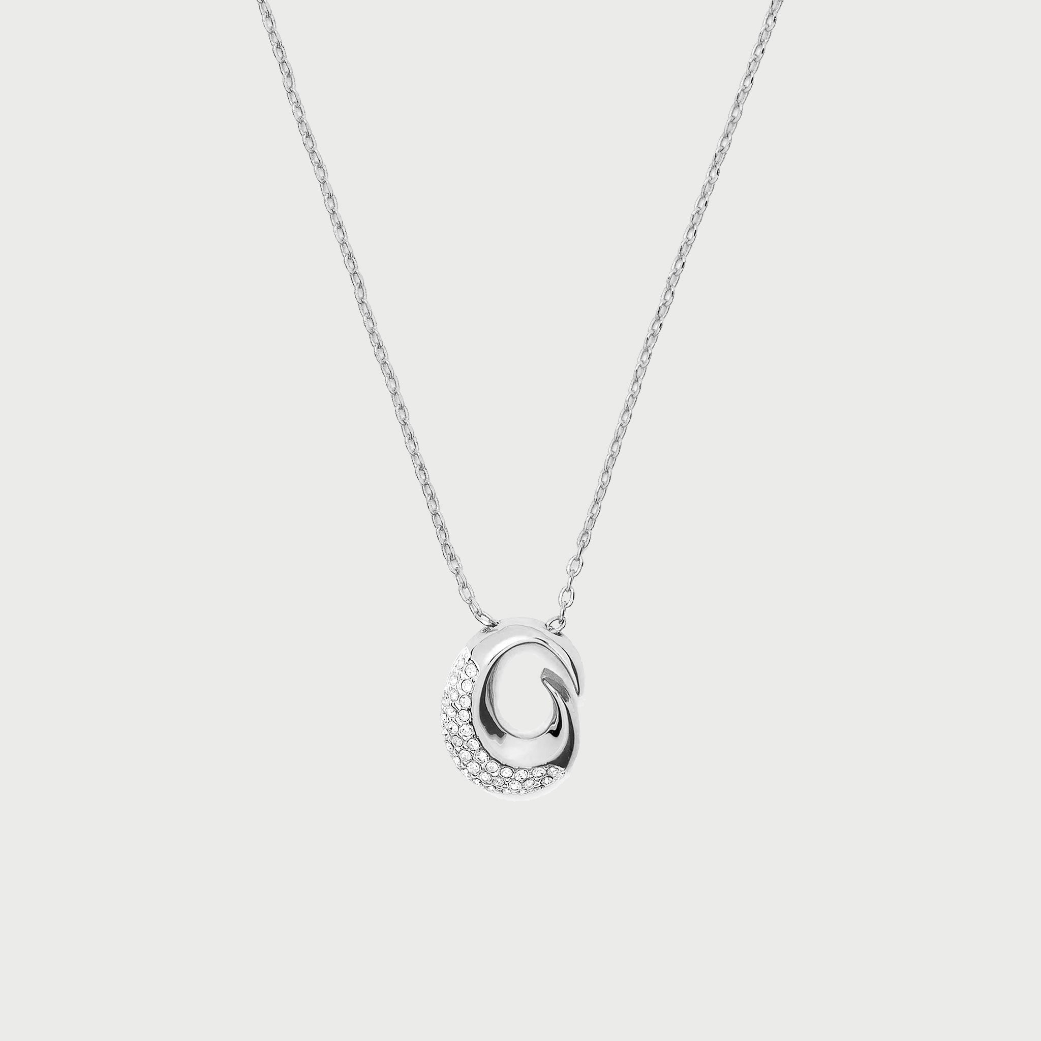 POTOSKA x YOJ Insignia Pave Necklace in Silver