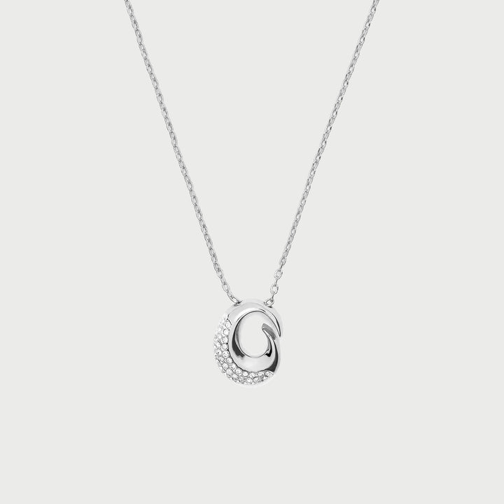 POTOSKA x YOJ Insignia Pave Necklace in Silver