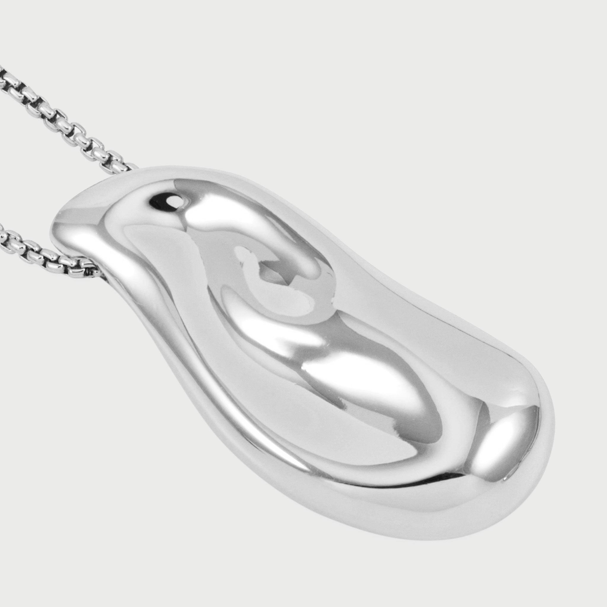 Perto Maxi Pendant Necklace in Silver