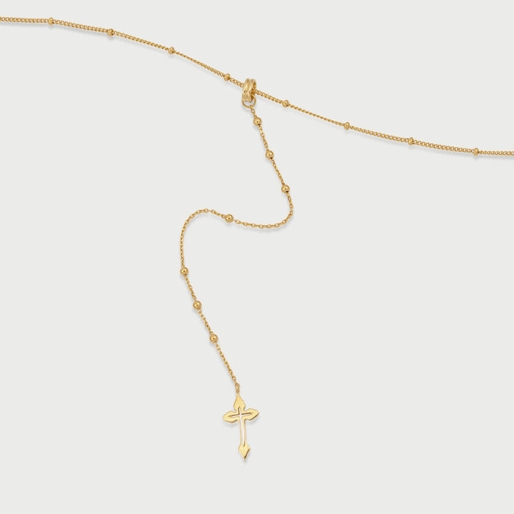 CROSS LARIET NECKLACE IN GOLD
