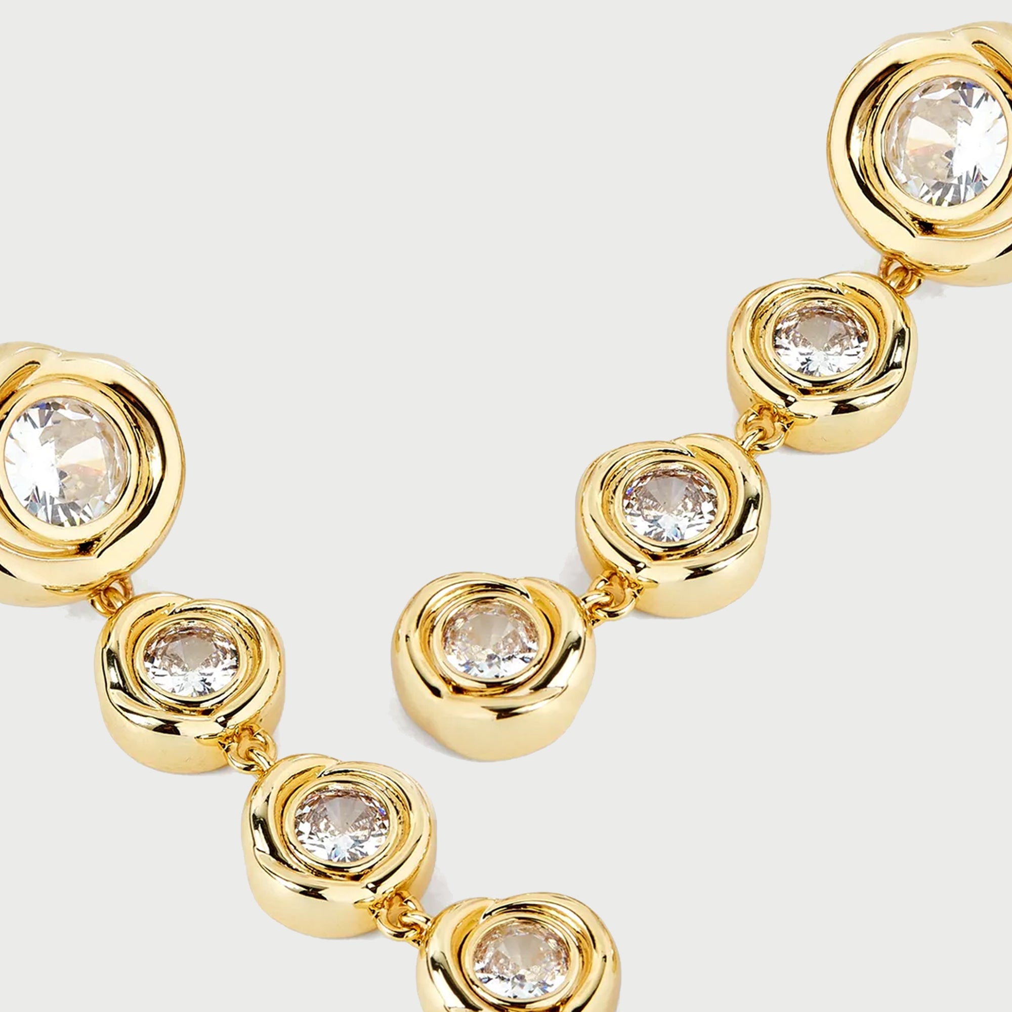 CARLO DROP EARRINGS IN GOLD & CRYSTALS