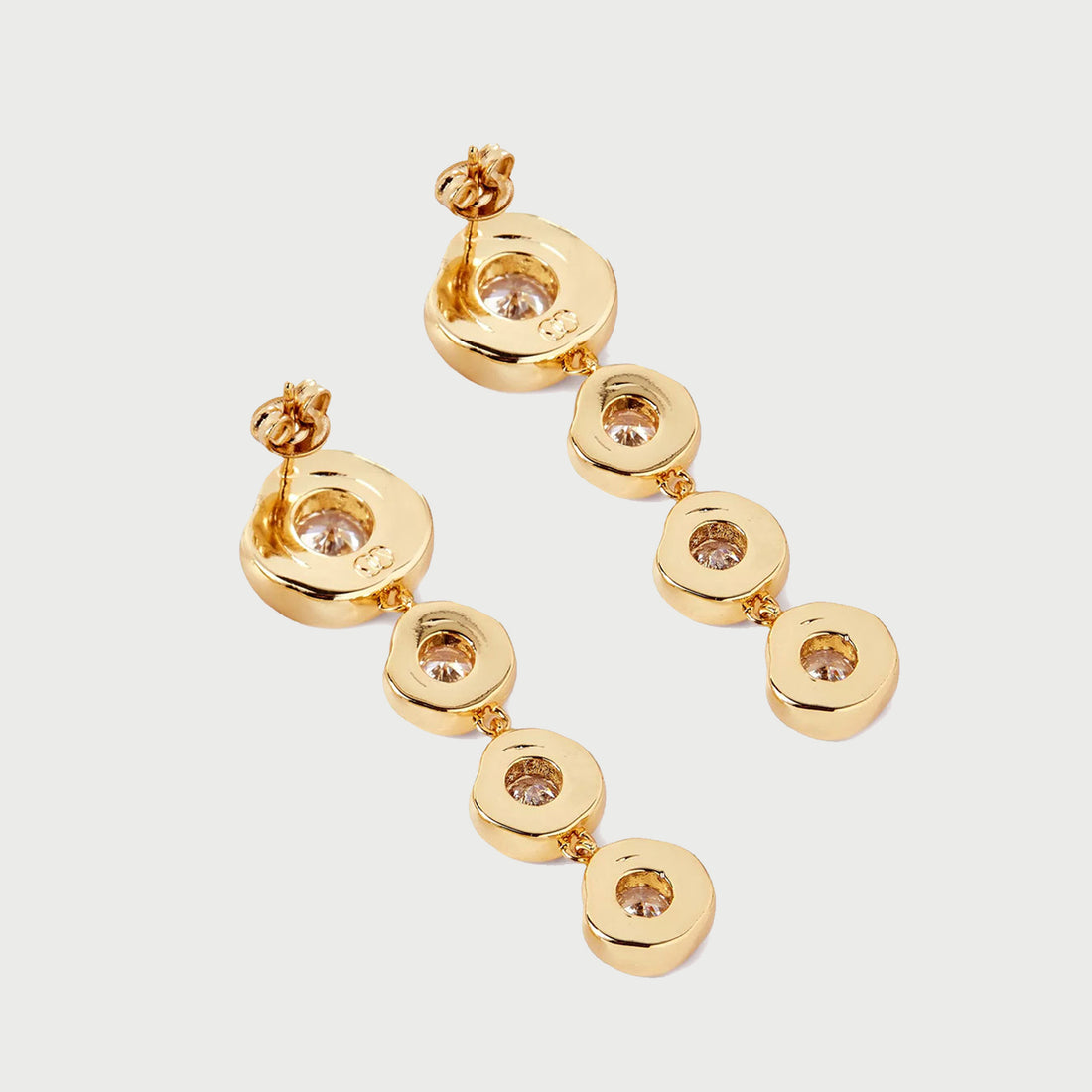 CARLO DROP EARRINGS IN GOLD & CRYSTALS