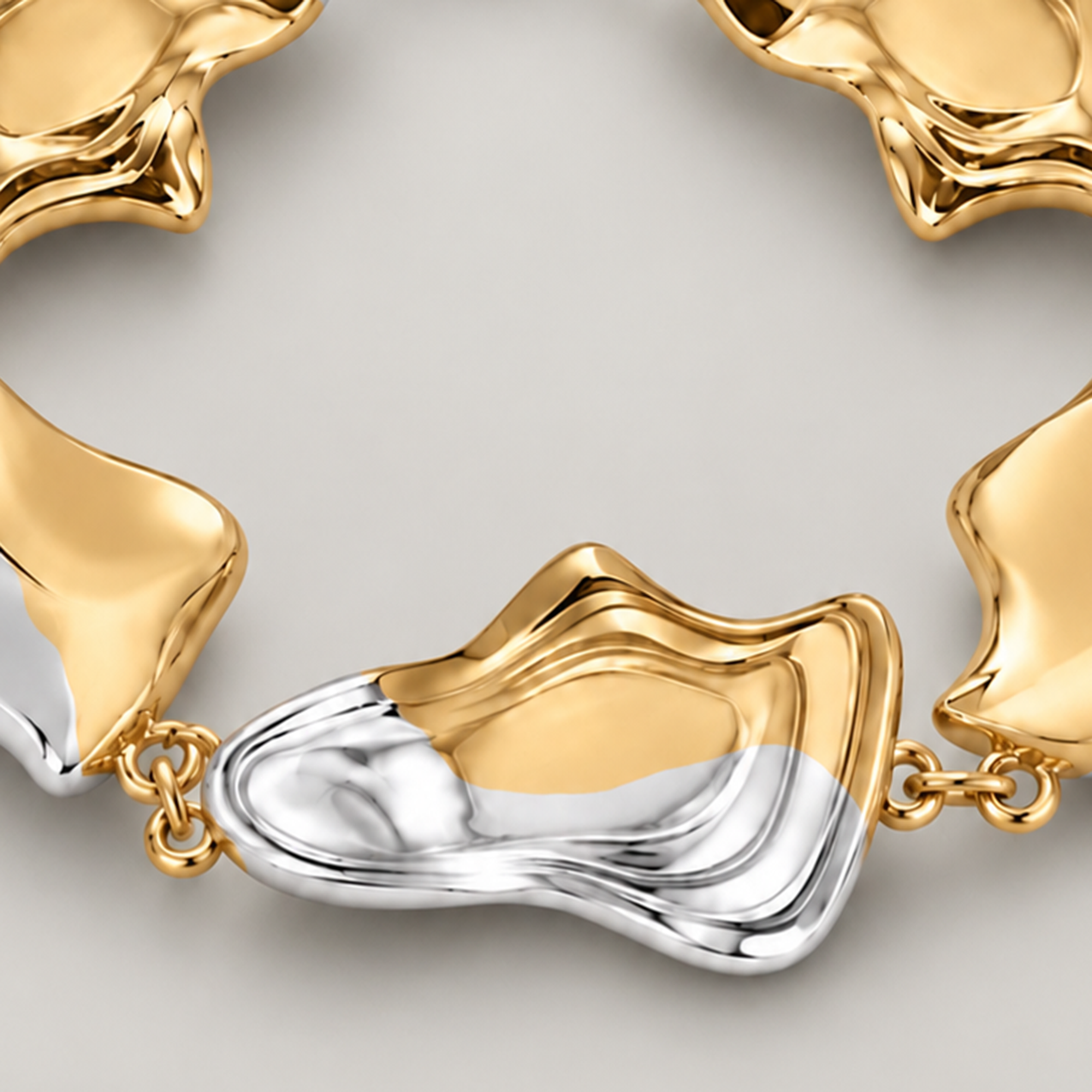 Minos Maxi Bracelet In Two Tone