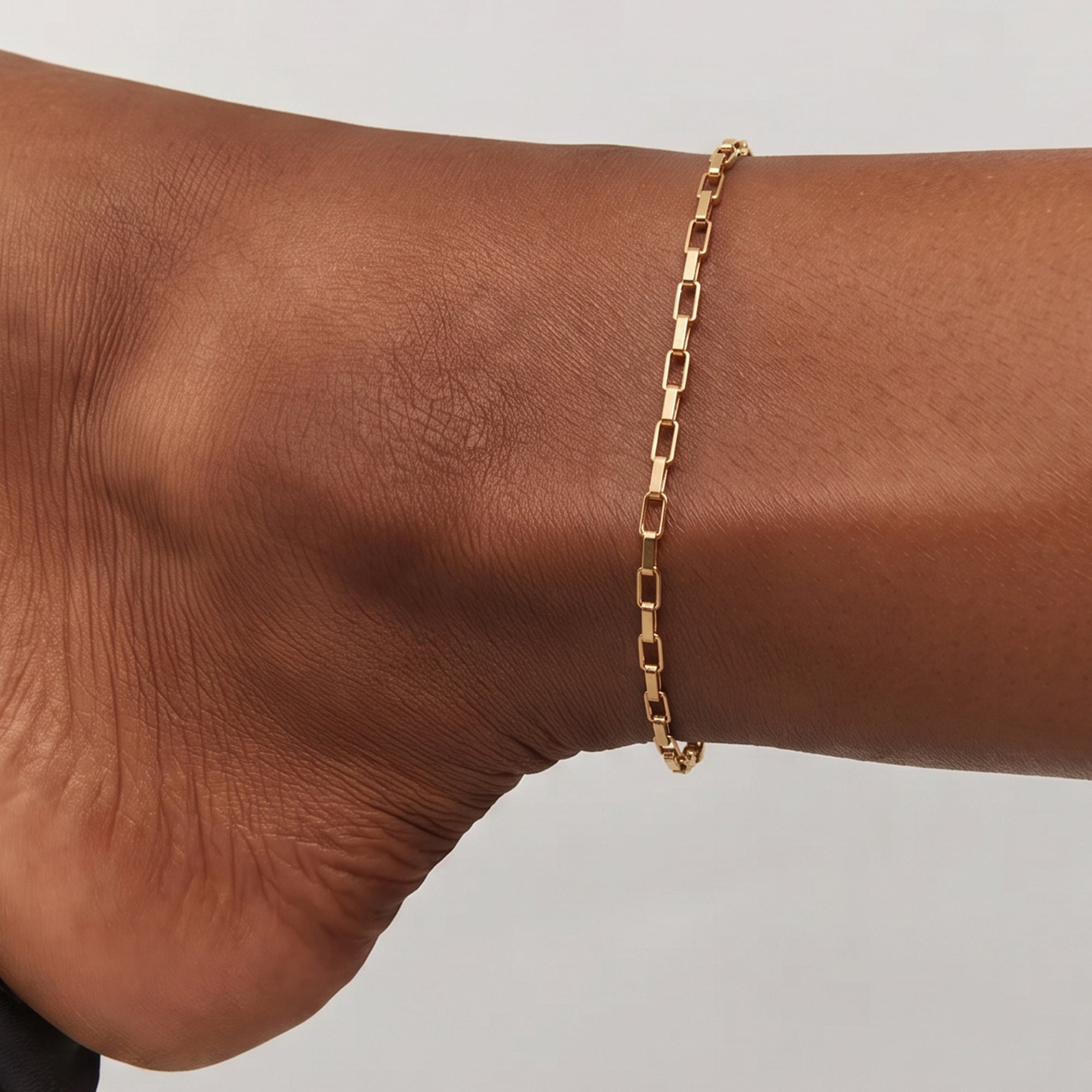 LINK ANKLET BRACELET IN GOLD
