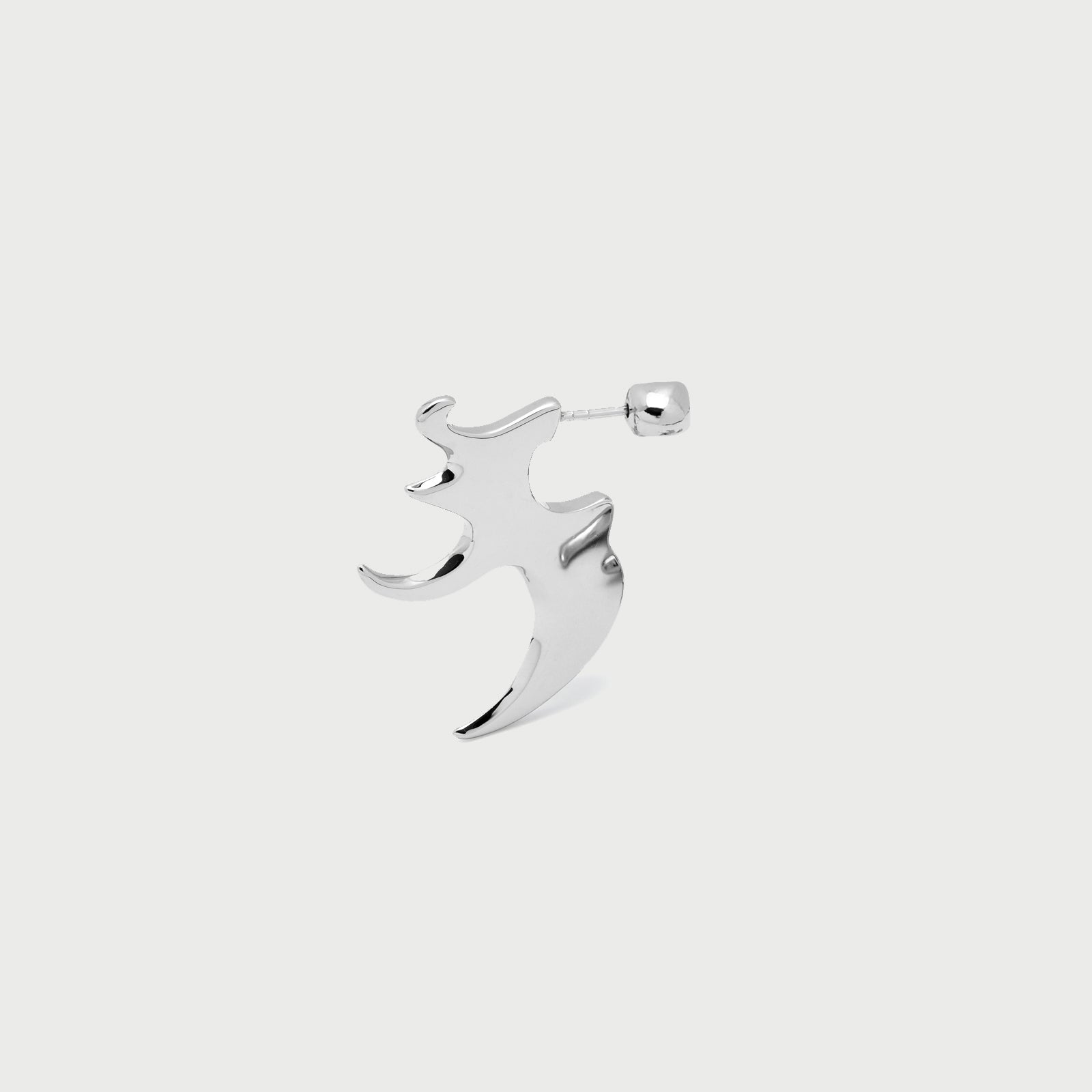 CUTOUT x YOJ Sharp Single Earring In Silver