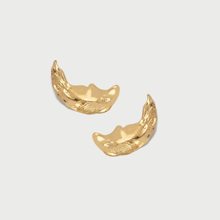 Quatro Maxi Face On Stud Earnings in Gold