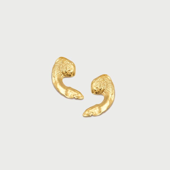 Vero Face On Stud Earrings in Gold