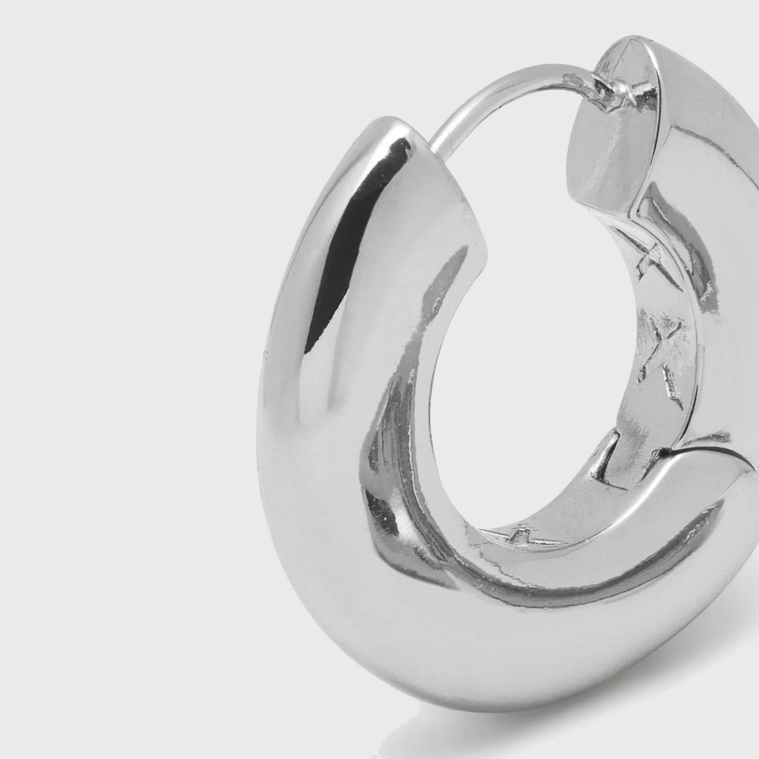 Sirso Maxi Chubby Hoop Earrings in Silver
