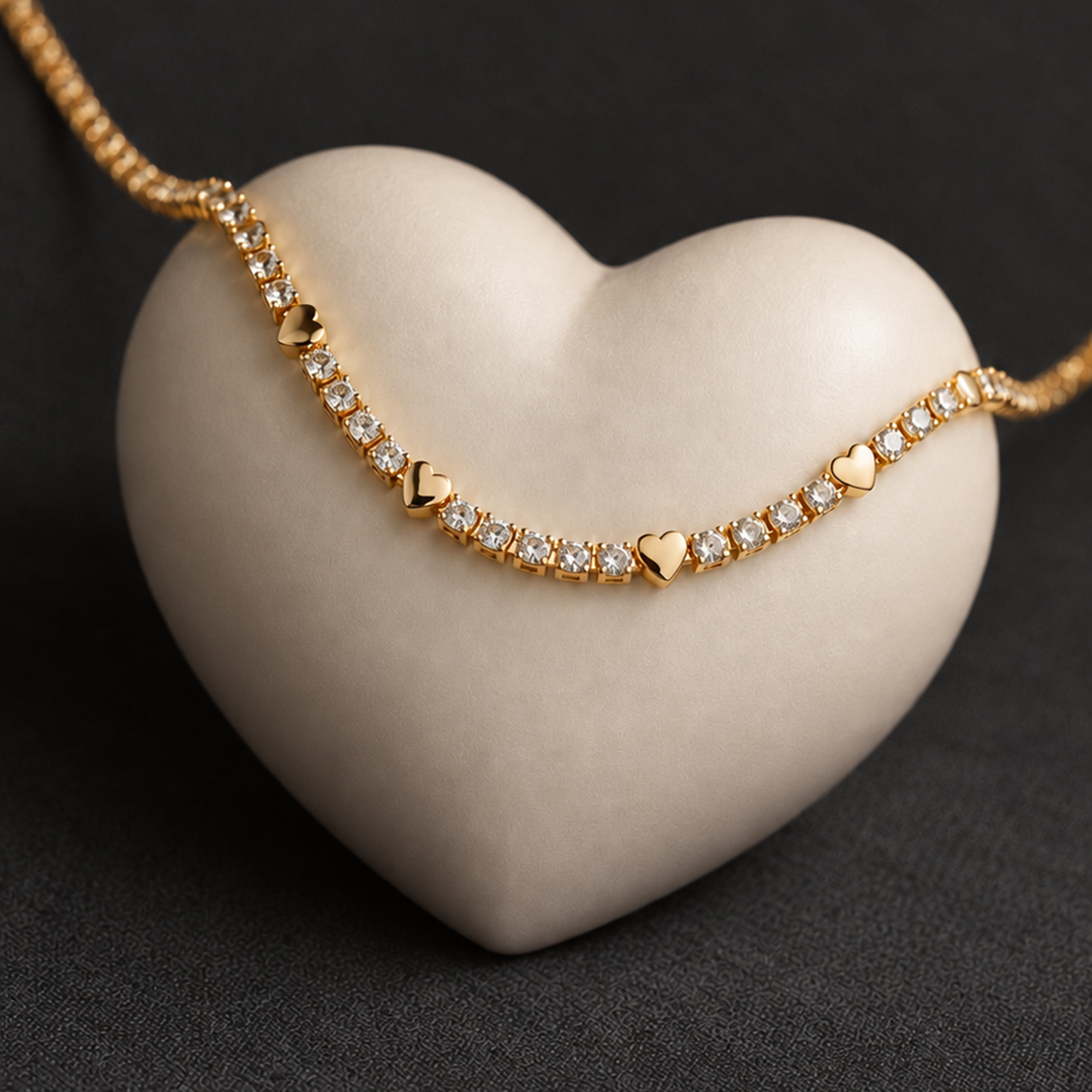 AGAPPI CRYSTAL CHOKER NECKLACE IN GOLD & CRYSTALS
