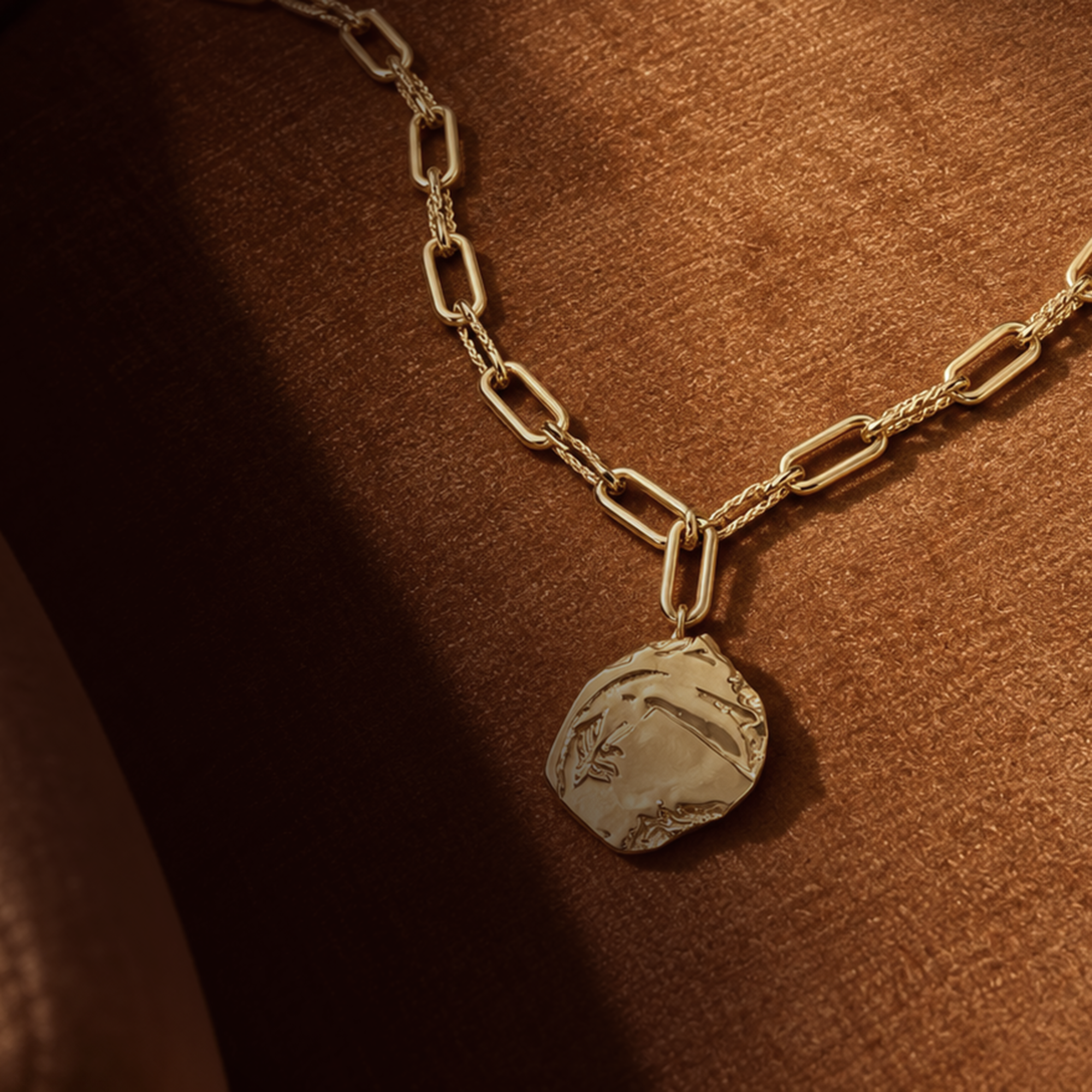 Mao Maxi Pendant Necklace in Gold