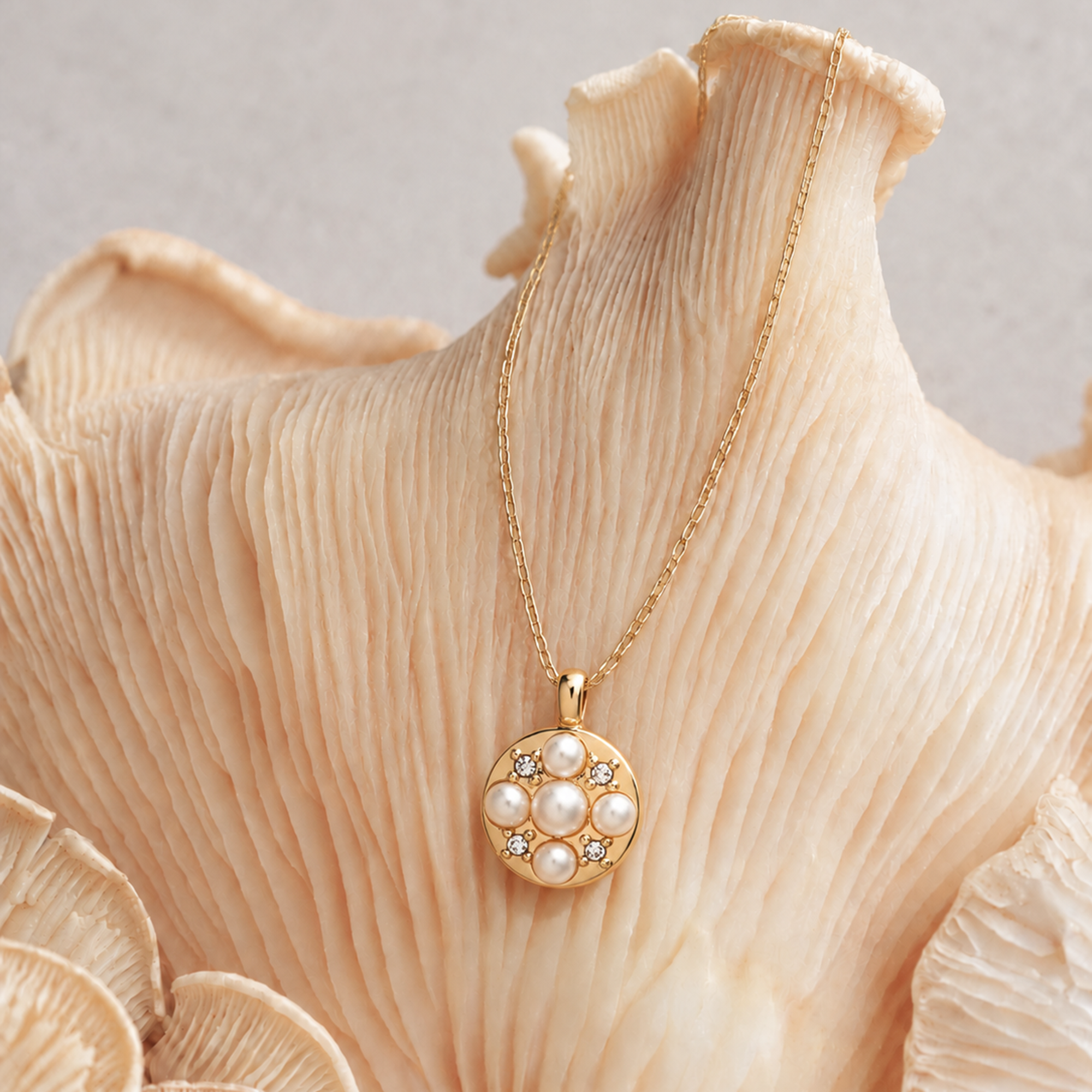 Stan Pearl Mini Pendant Necklace in Gold