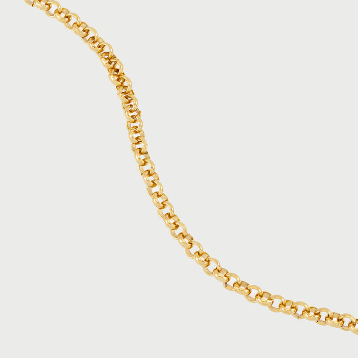 Mini Rolo Chain Necklace in Gold