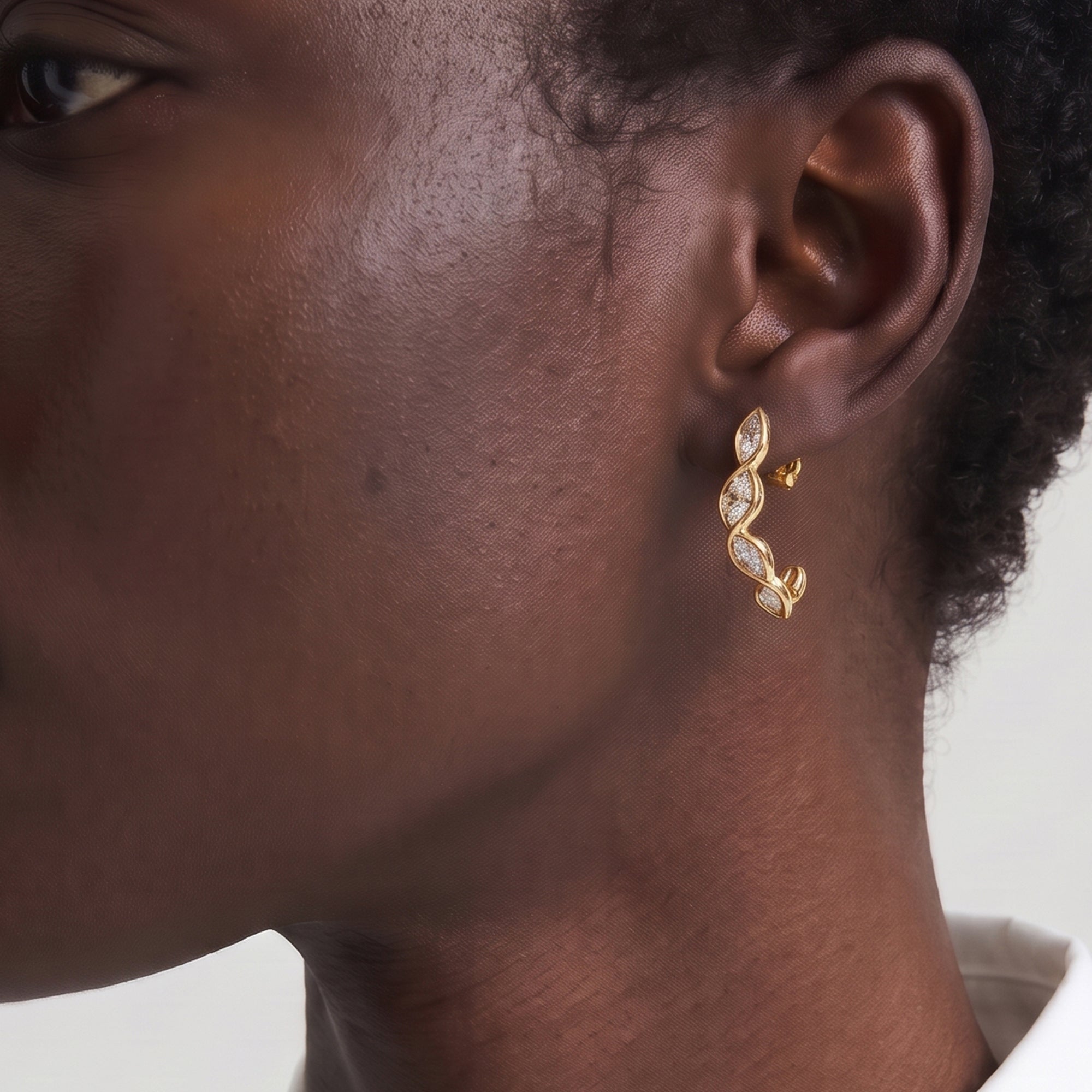Marco Mini Drop Earrings In Gold & Crystals