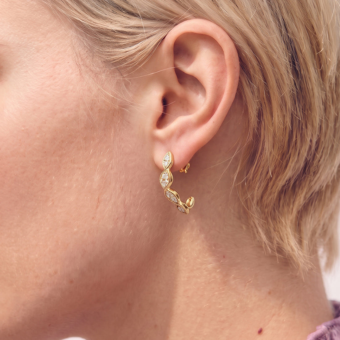 Marco Mini Drop Earrings In Gold & Crystals