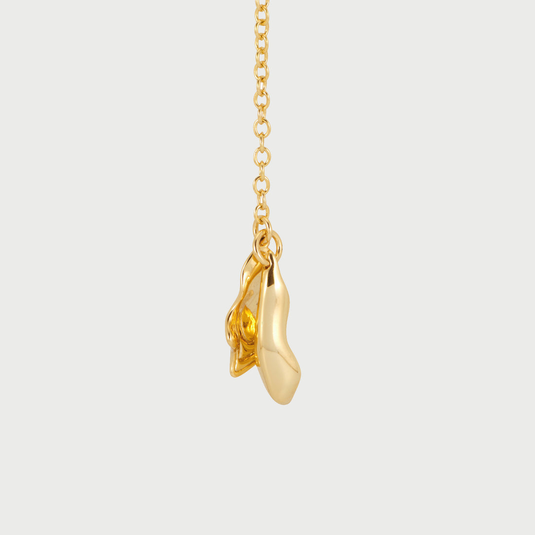 Lariat Mix Chain Necklace in Gold