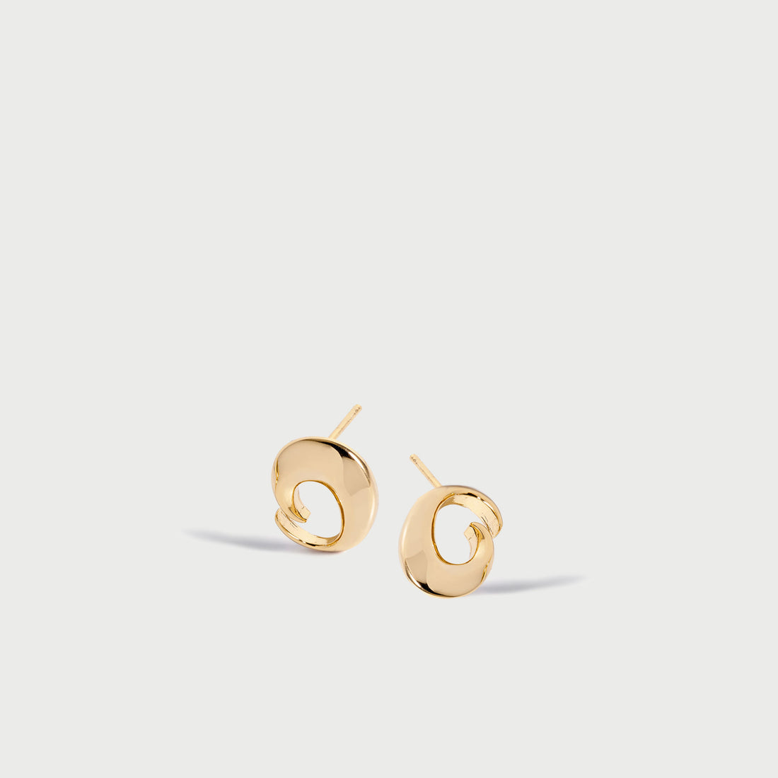 POTOSKA x YOJ Moon Stud Earrings in Gold