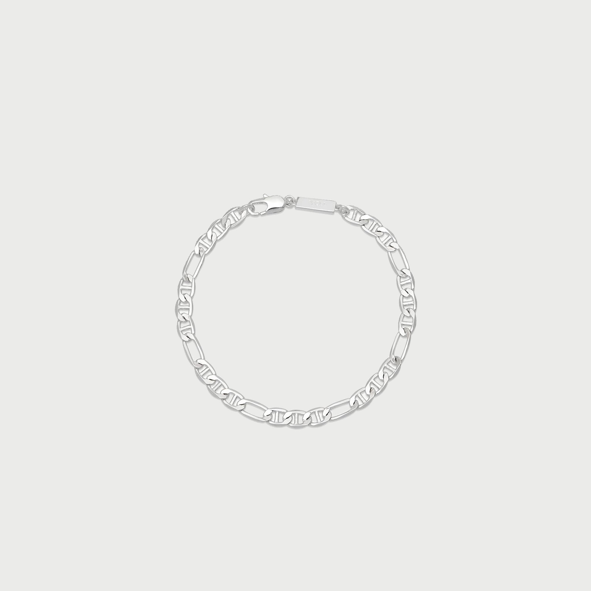 Figaro Bracelet in Silver
