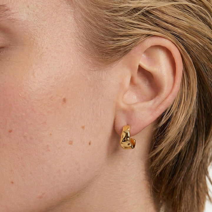 Boro Mini Hoop Earrings  in Gold