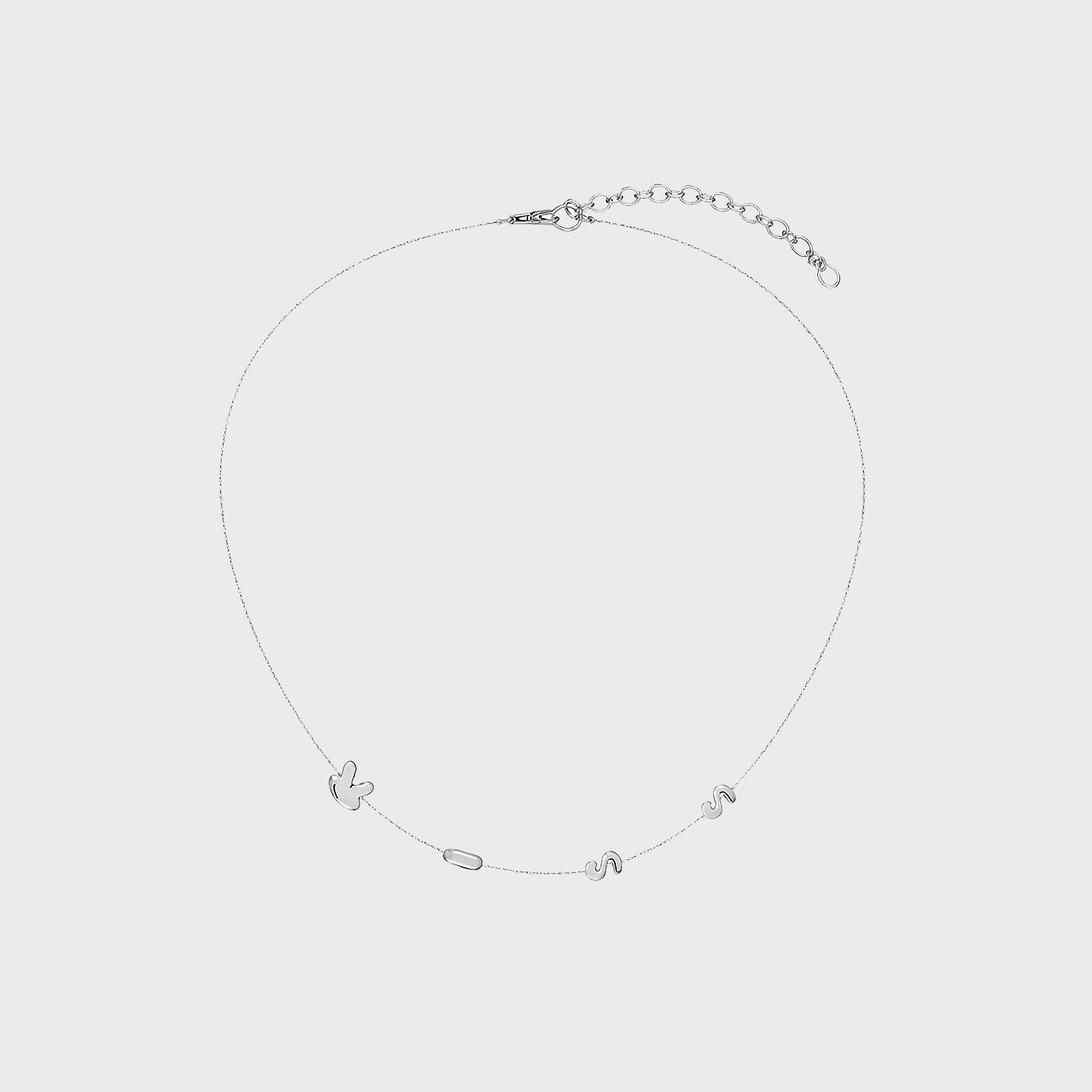 Kiss Necklace in Silver