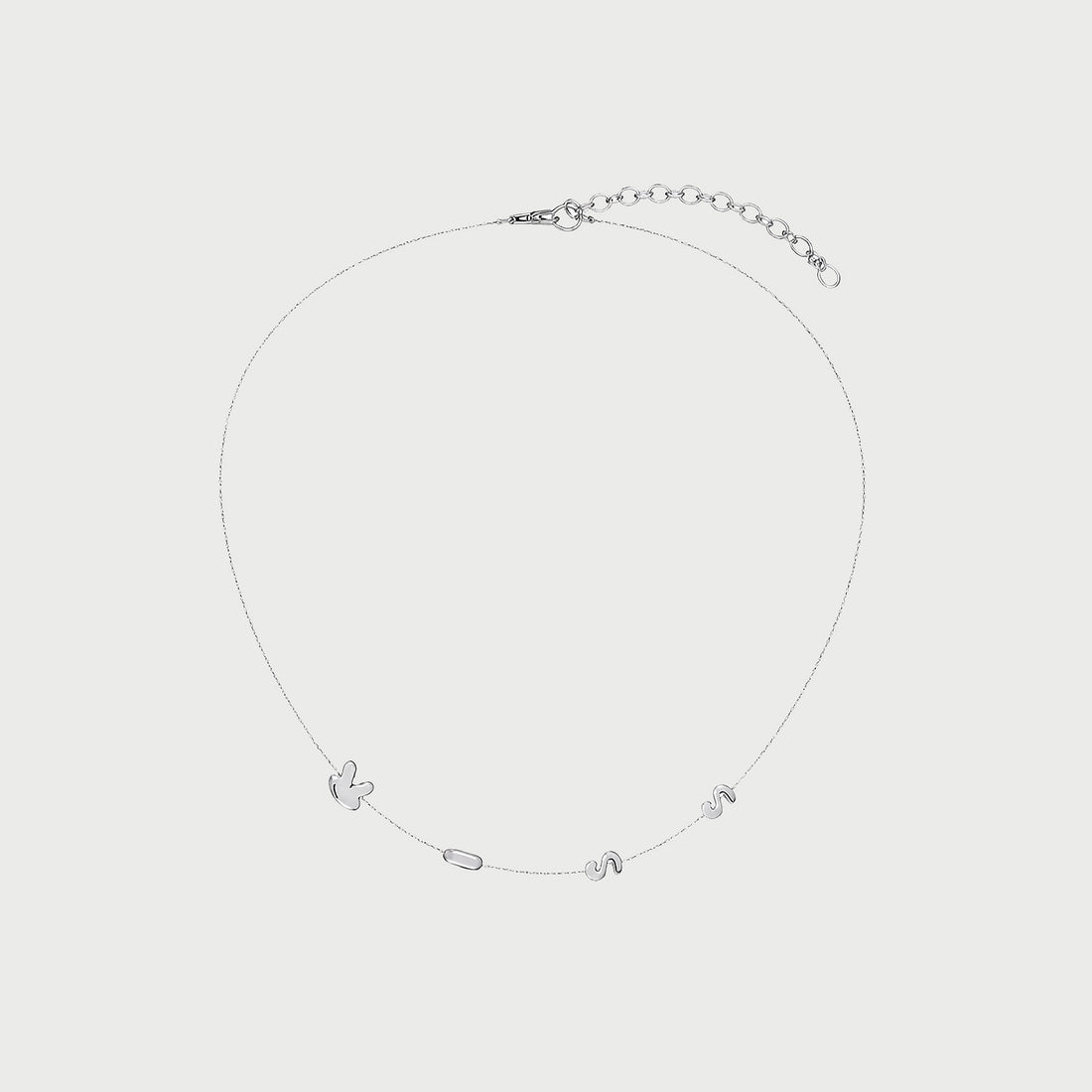 Kiss Necklace in Silver