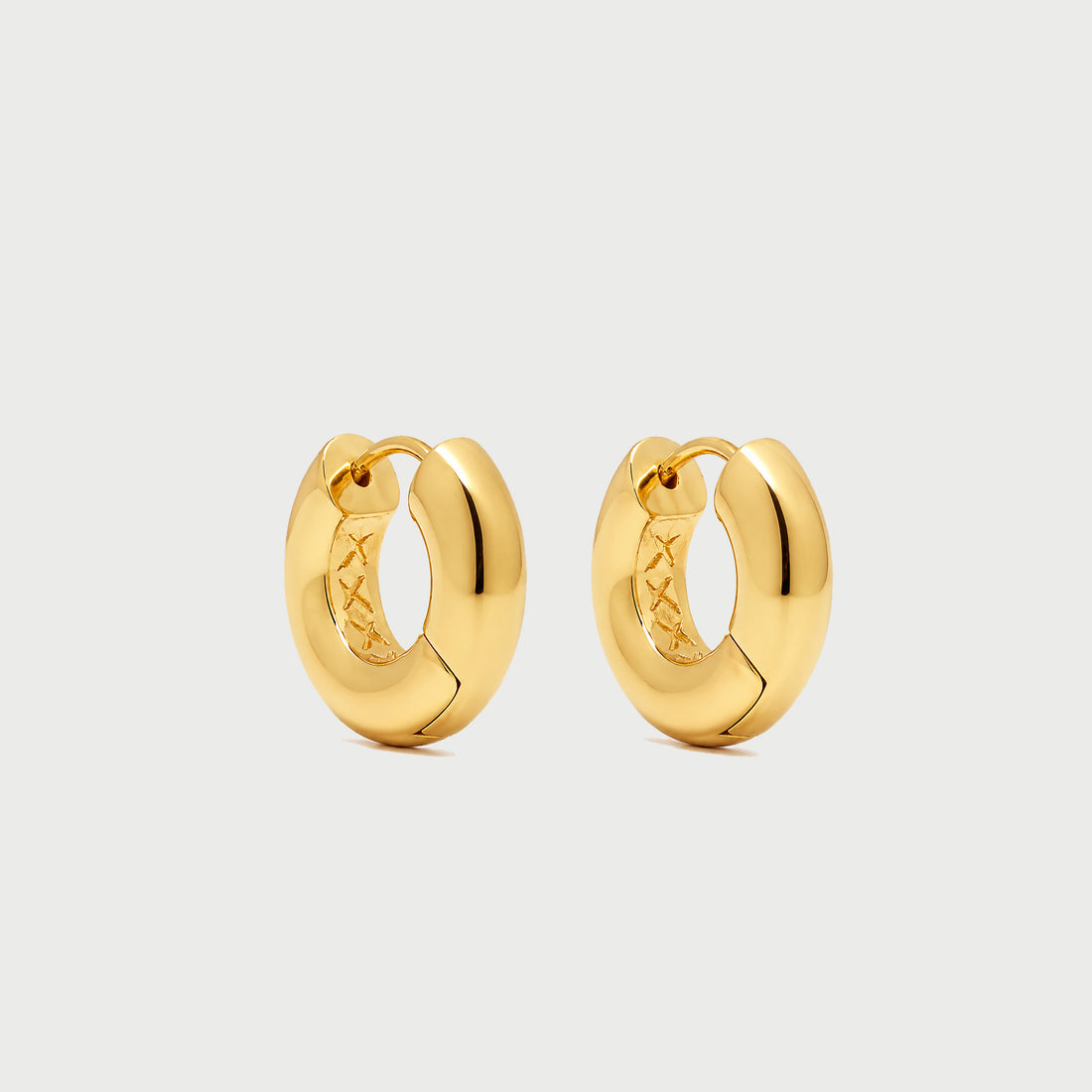 Sirso Midi Chubby Hoop Earrings in Gold