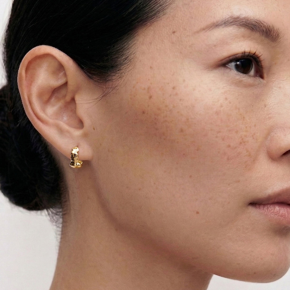Boro Mini Hoop Earrings  in Gold