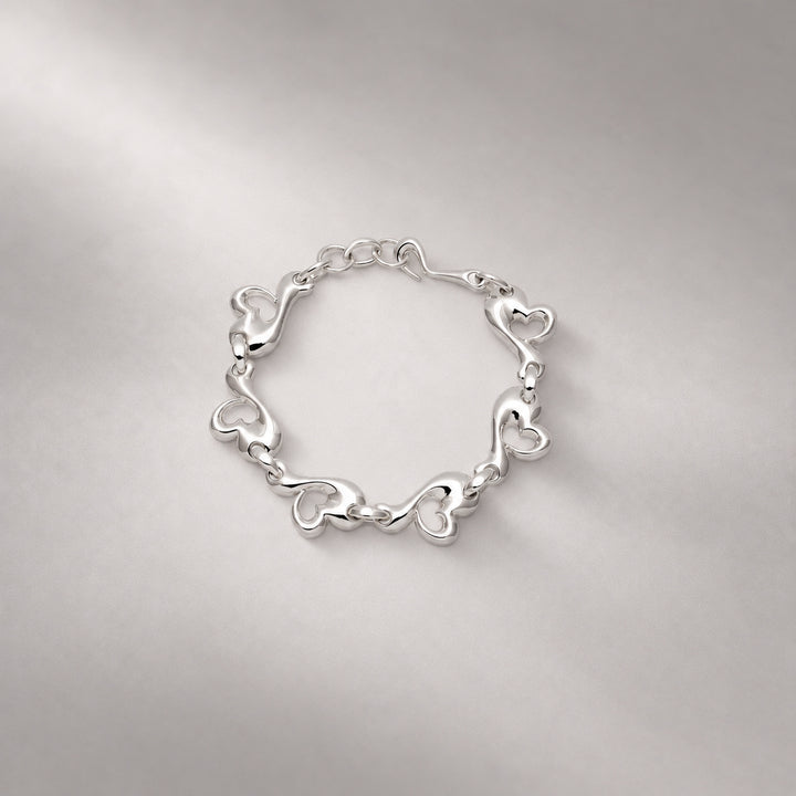 Love Link Charm Bracelet in Silver