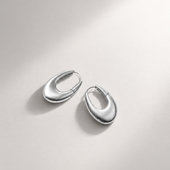 Eclipse Mini Hoops in Silver