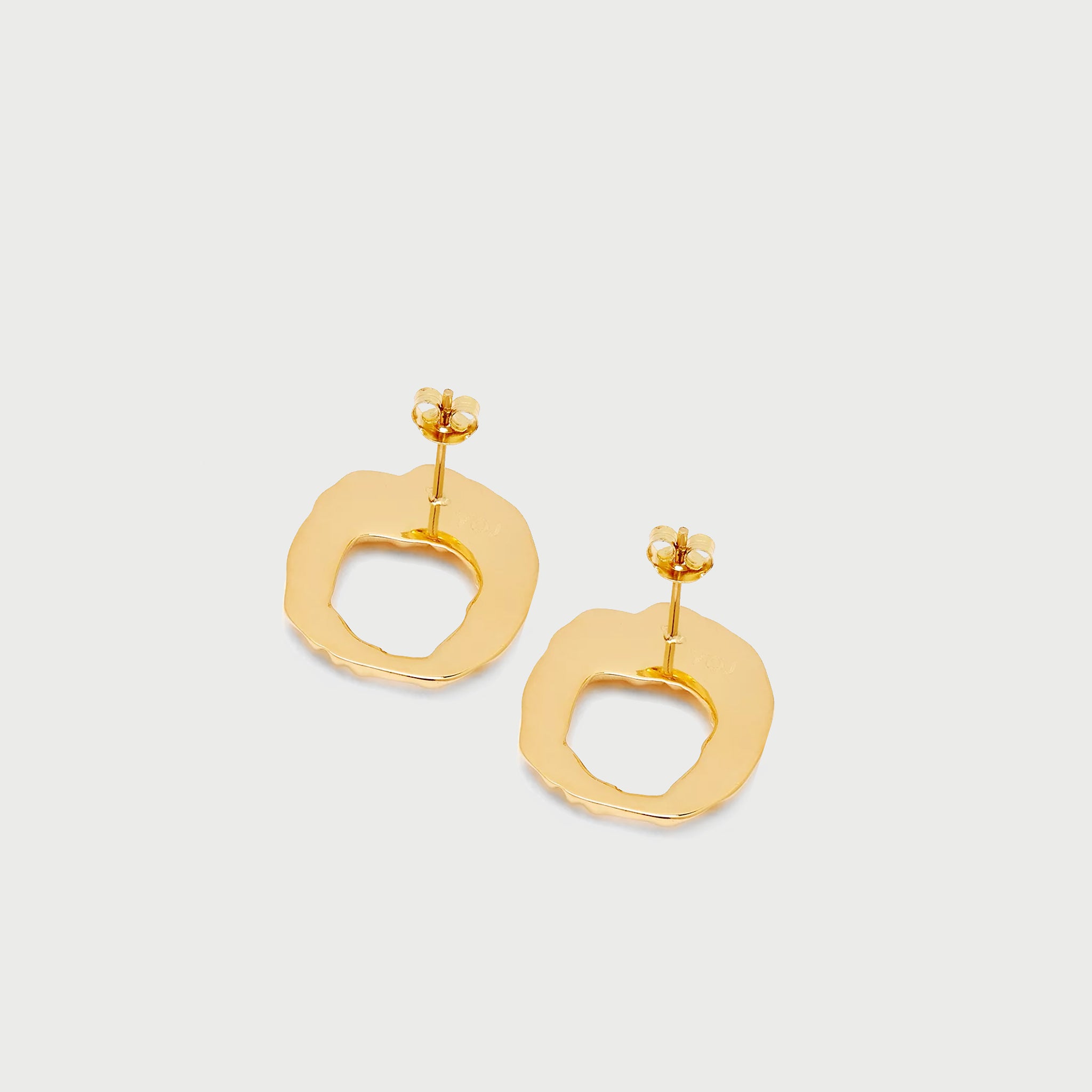 Iyun Face on Stud Earrings in Gold