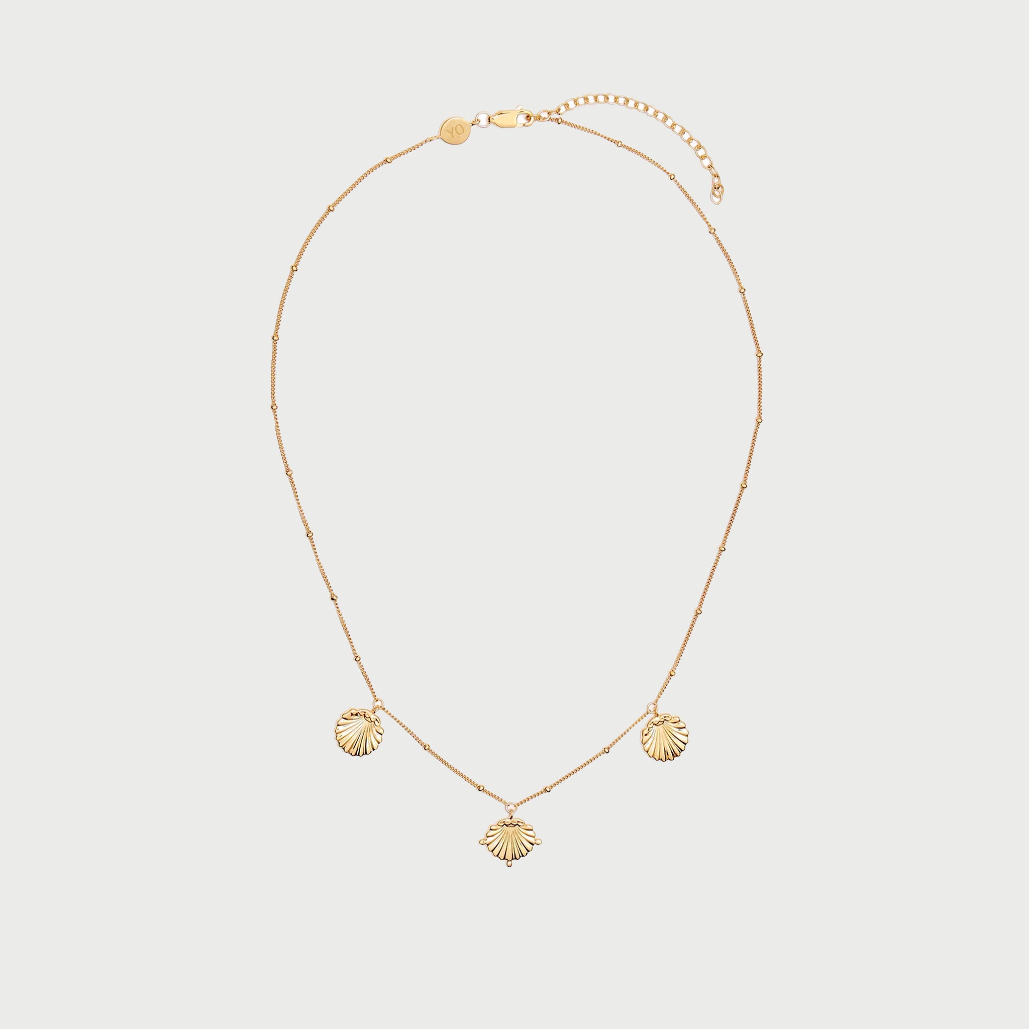 Concha Choker Beaded Necklace  in Gold