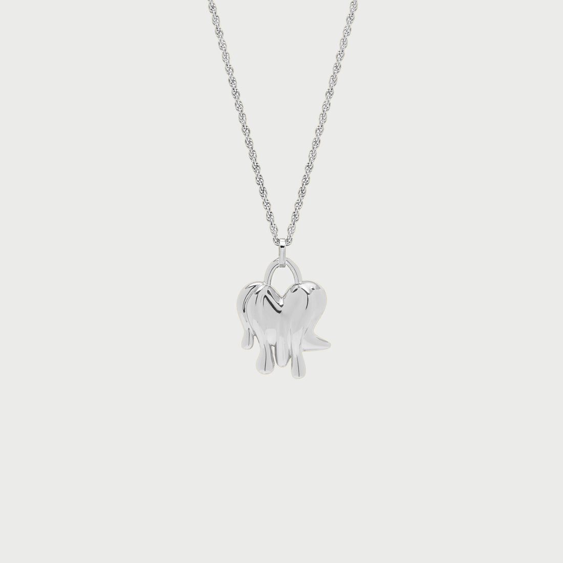 Mini Loff Pendant Rope Necklace in Silver