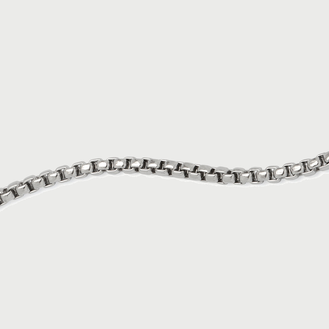 Pin Box Chain Necklace in Silver