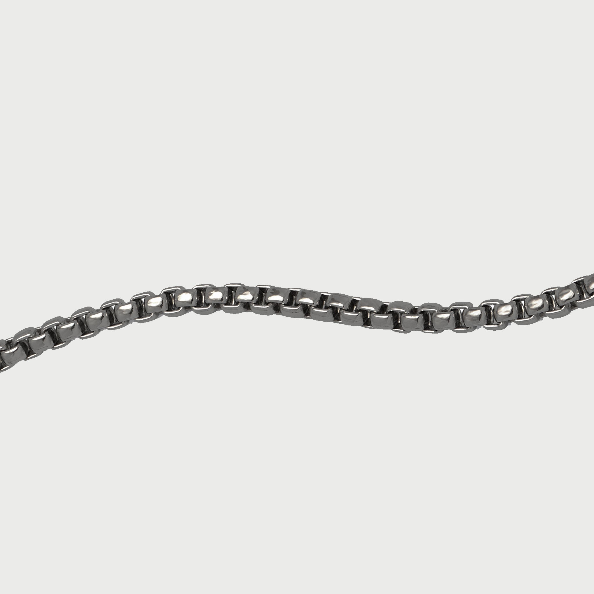 Pin Box Chain Necklace in Gunmetal