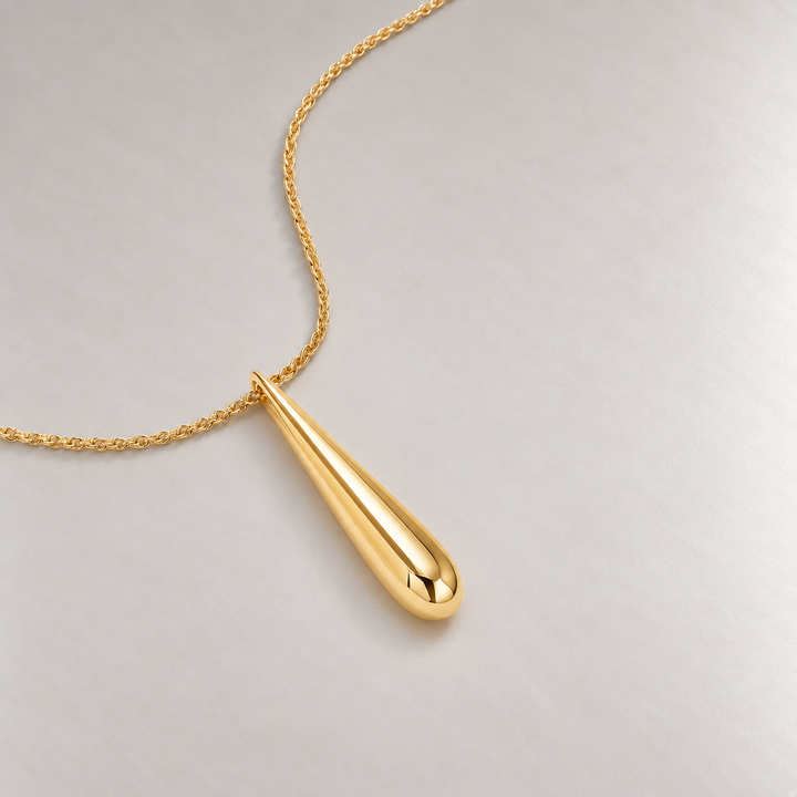 Eos Teardrop Necklace in Gold