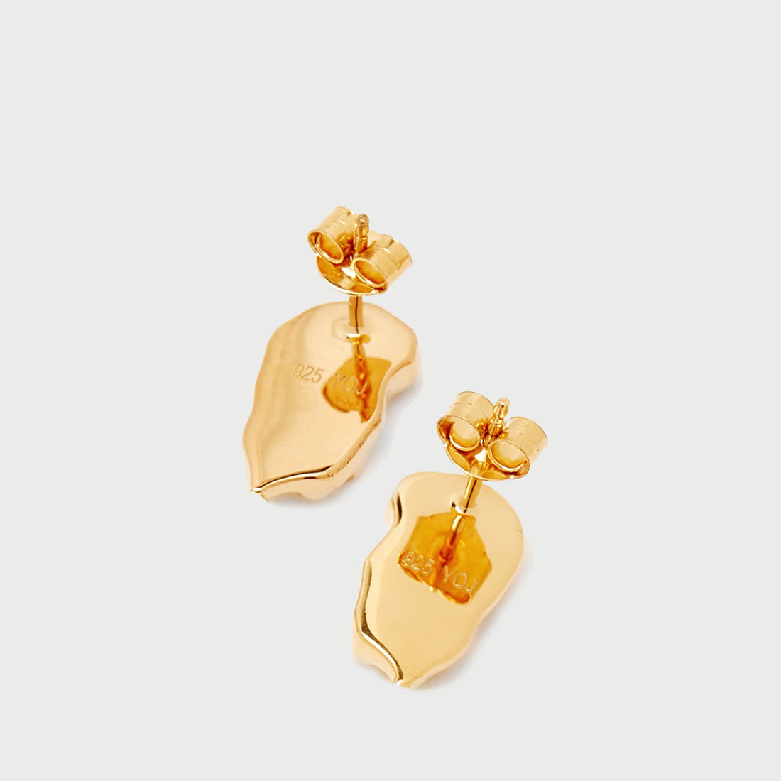 Visage Stud Earrings in Gold