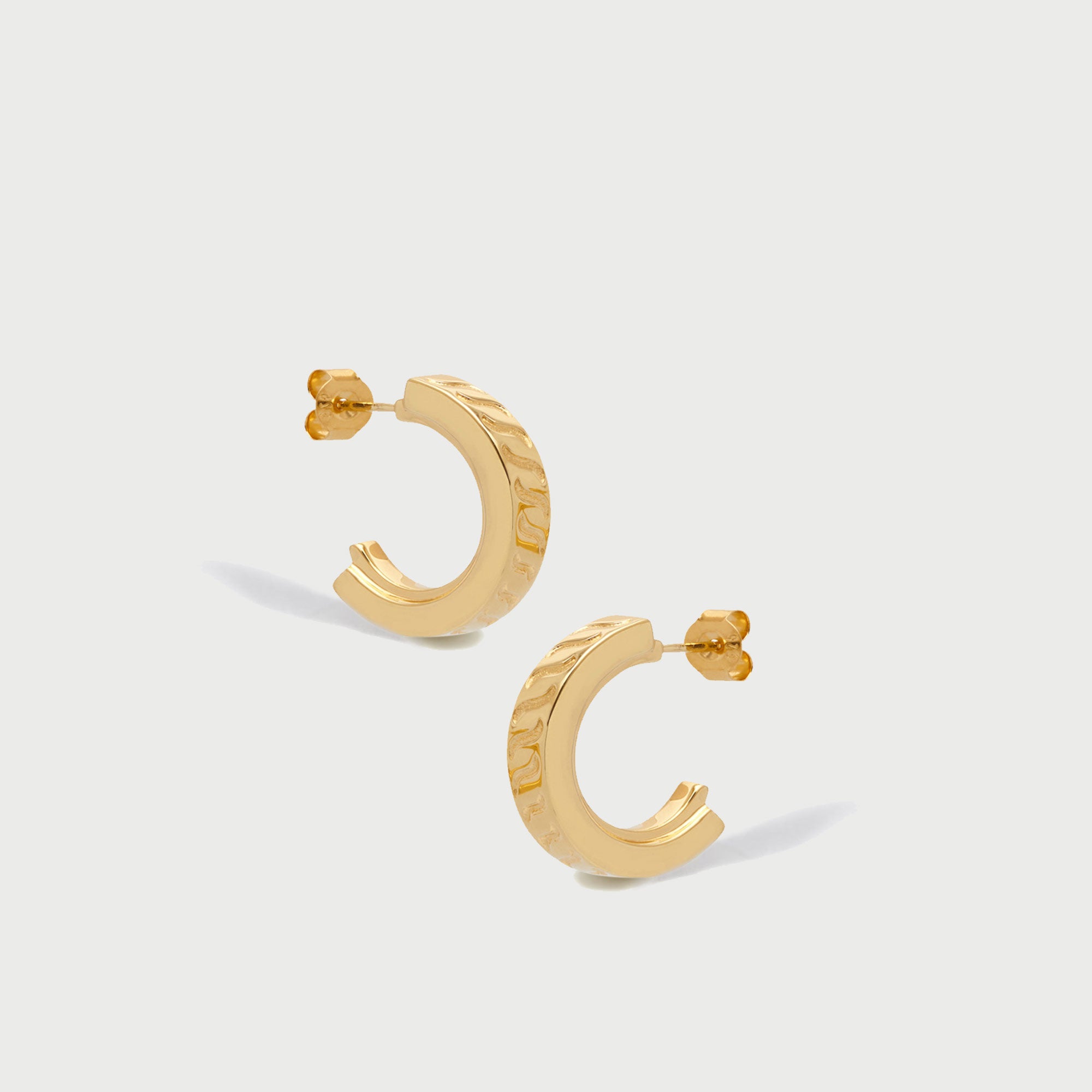 Rorun Middi Hoop Earrings in Gold