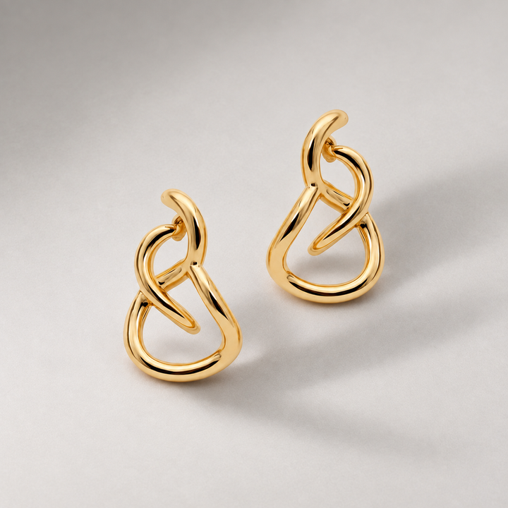 Aura Loop Earrings in Gold